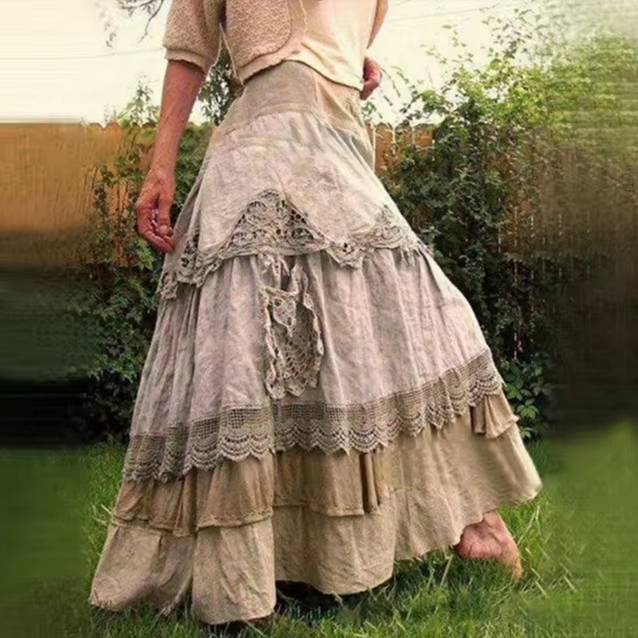 WW | Langer Lagenrock Im Boho-Stil