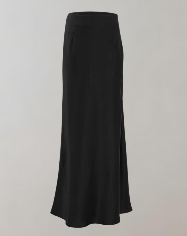 Damen Satin-Maxikleid in Trompetenform
