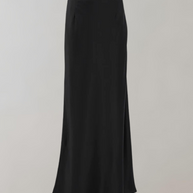 WW - Elegante Satin Schwarz Trompete