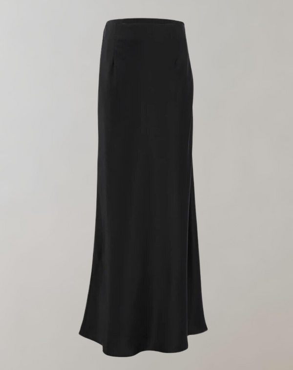 WW - Elegante Satin Schwarz Trompete