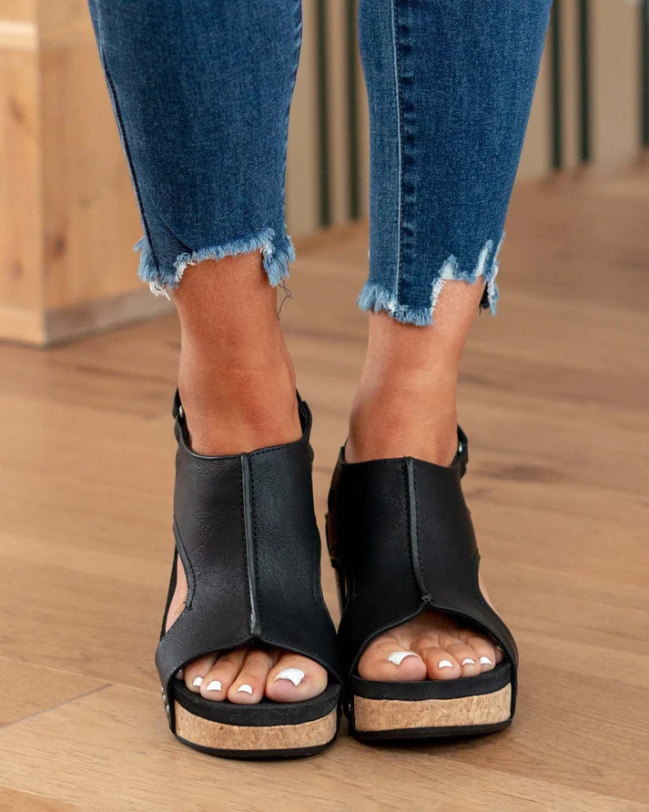 W&W Mode | Trendige Damensandalen Mit Keilabsatz Und Ergonomischem Fußbett