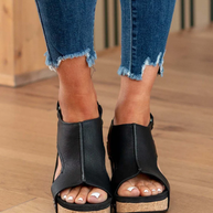 WW | Trendige Damensandalen Mit Keilabsatz Und Ergonomischem Fußbett