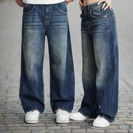 WW | Weite Jeans Baggy Fit Hohe Taille Bequem Und Lässig Denim