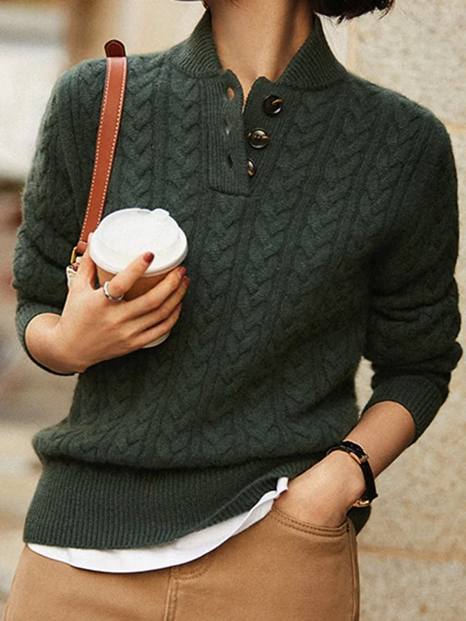 W&W Mode | Kabelgestrickter Winterpullover Für Damen