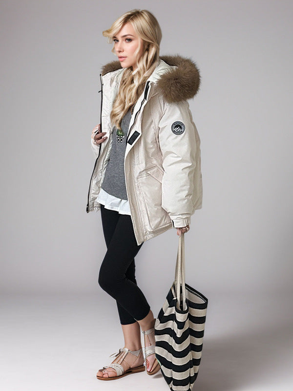WW | Niedliche Kurze Workwear Parka mit Fellkragen