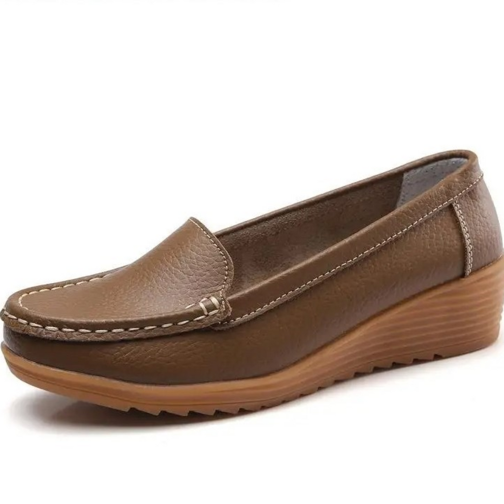 WW | Draht Gewebte Flache Sohle Leder Damen Slipper