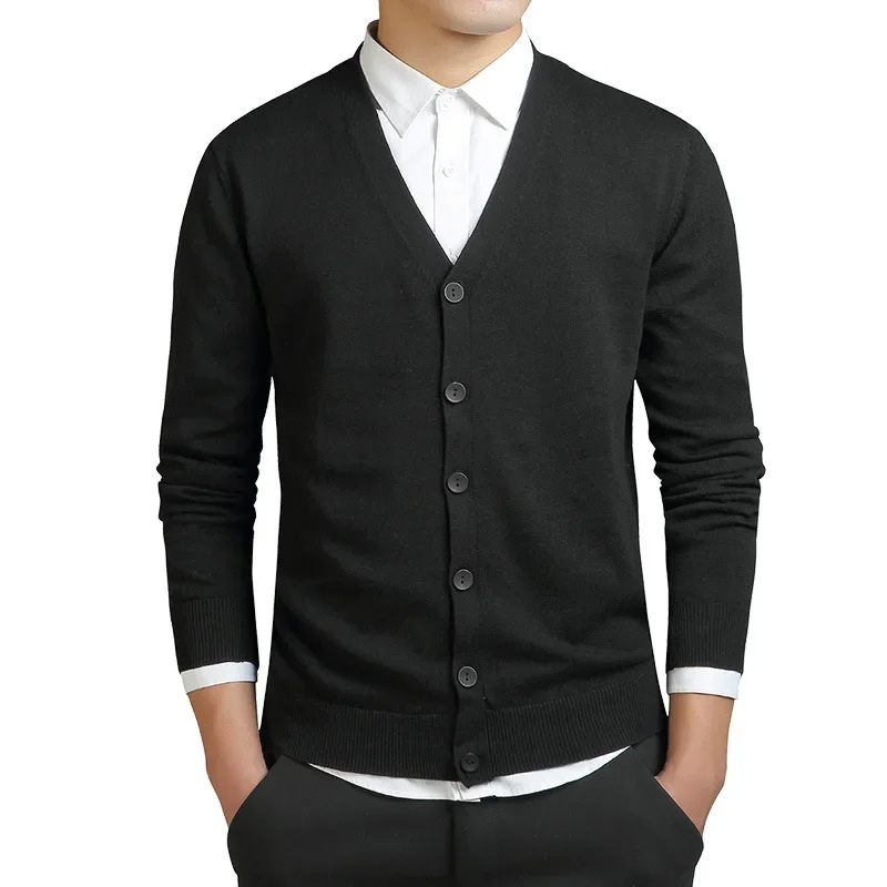 WW | Herren Strickjacke Mit Knöpfen, V-ausschnitt, Leichtes Material, Slim Fit Design