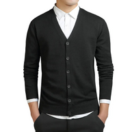 WW | Herren Strickjacke Mit Knöpfen, V-ausschnitt, Leichtes Material, Slim Fit Design