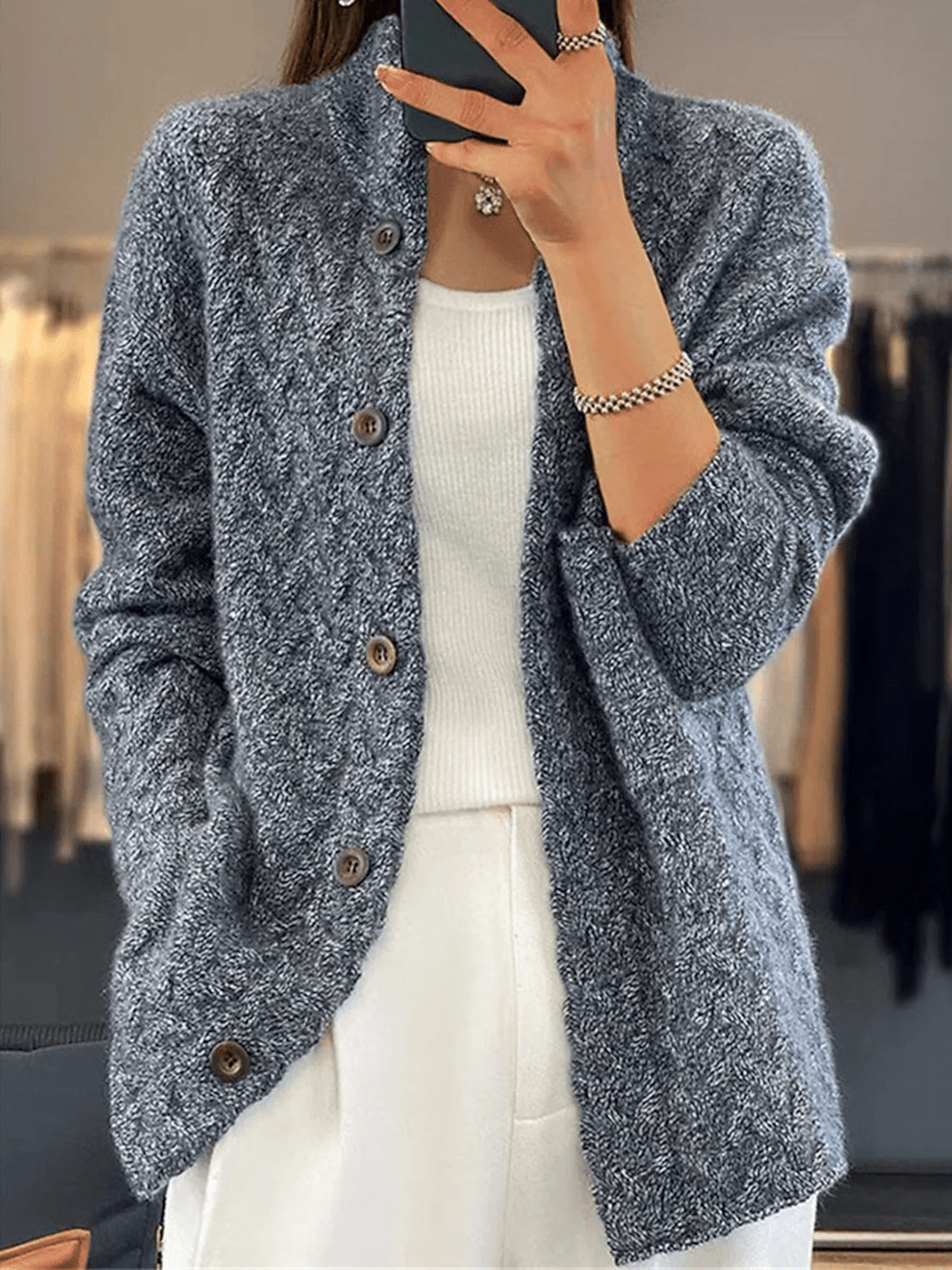 W&W Mode | Leichter Strick Cardigan Für Einen Entspannten Alltagsstil Für Frauen
