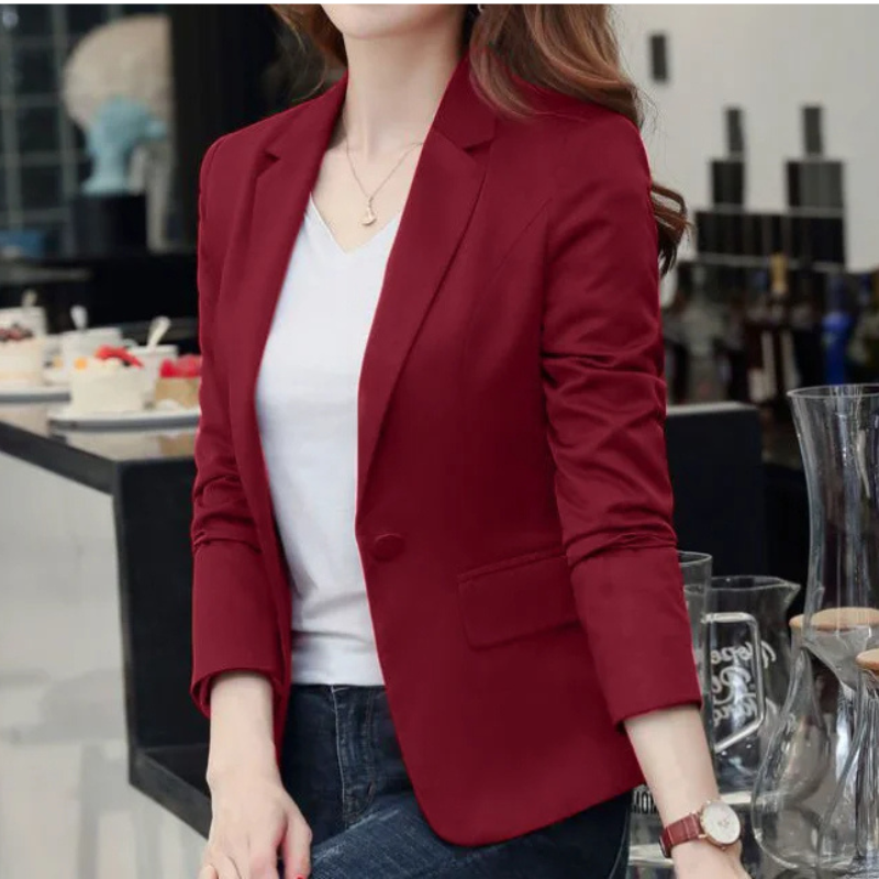 WW | Eleganter Damenblazer mit Langen Ärmeln Ideal für Die Arbeit