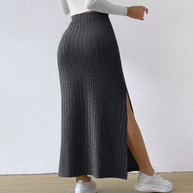WW | Langer Strickrock mit Hoher Taille