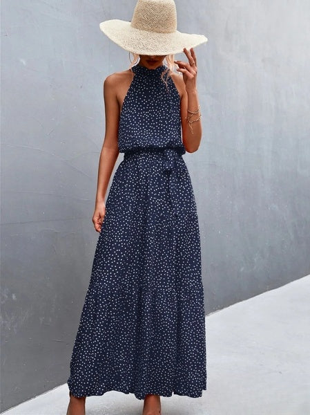 WW | Jumpsuit mit Halsband und Volant Polka-Druck, Bestseller