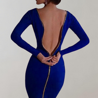 WW - Langärmliges Kleid mit Rückenreißverschluss