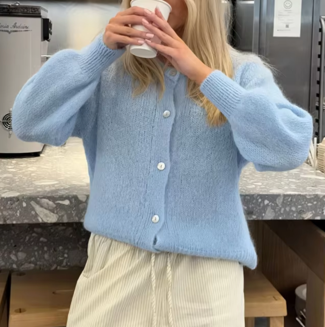 W&W Mode – Gebreid vest met knoopsluiting
