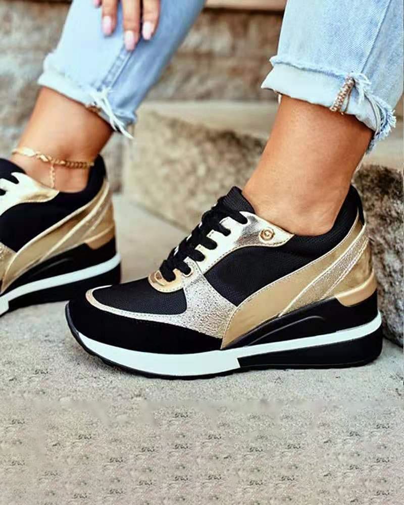 W&W Mode | Plattform Sneakers Mit Pailletten