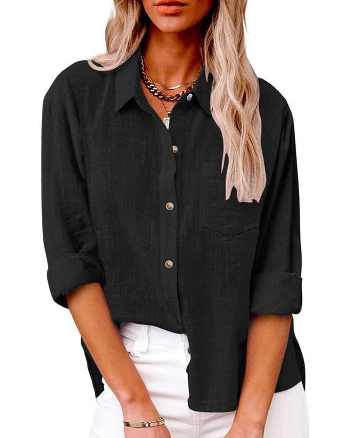 W&W Mode | Langärmliges Leinenhemd Für Damen