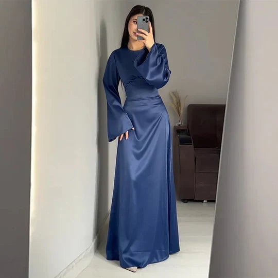 W&W Mode | Lange Frauenkleider Aus Satin Stil