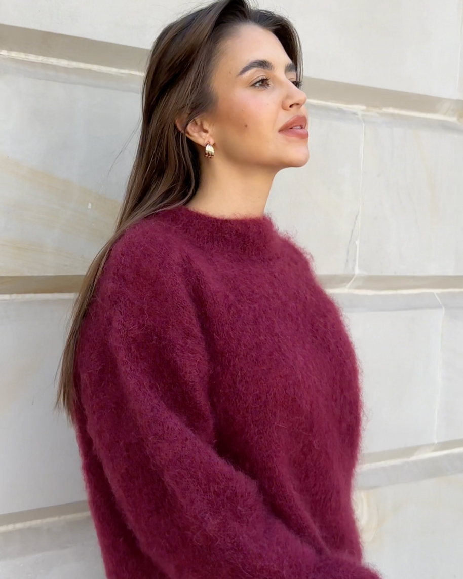 WW | Mohair Mischpullover mit Rundhalsausschnitt
