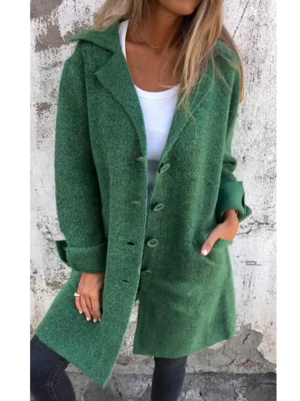 WW | Lange Strickjacken Damen Elegante Strickjacke mit Knöpfen