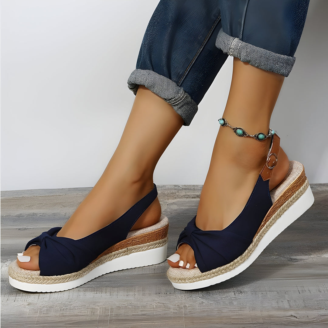 W&W Mode | Orthopädische Keilsandalen Mit Peep Toe