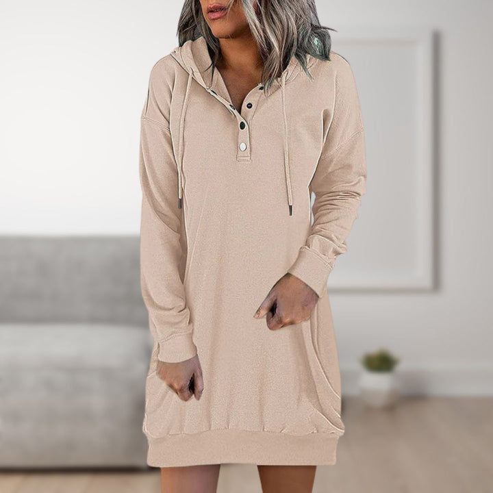 W&W Mode Kapuzenkleid | Trendy Kapuzen pullover für Damen