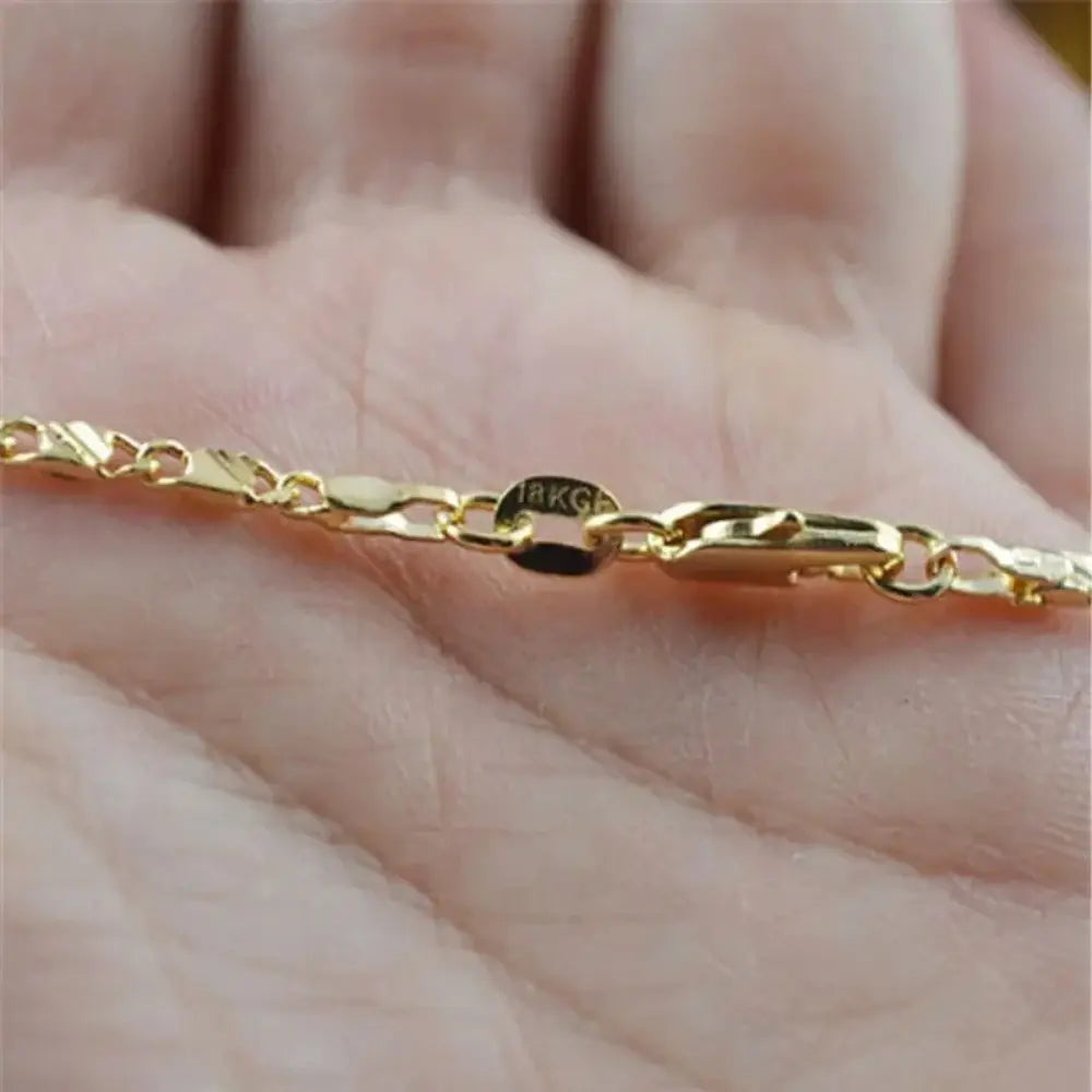 Damen Halskette mit 18-karätiger Goldfüllung