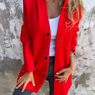WW | Lange Strickjacken Für Damen Eleganter Strickjacke Mit Kapuze Und Knöpfen