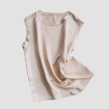 WW | Ärmelloses Seidensatin Top Design