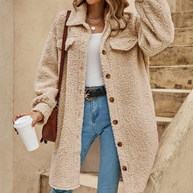 WW | Teddyjacke - bequeme lange Damenjacke