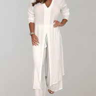 WW - Langes Top mit elegantem hohem Schlitz
