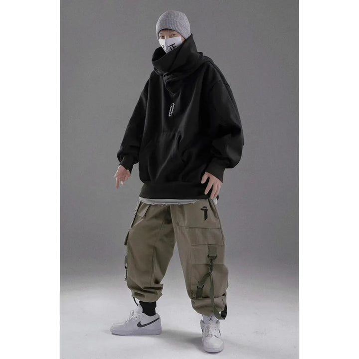 W&W Mode | Ninja-Hoodie Mit Doppeltem Ausschnitt