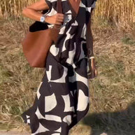 Amara™ - Maxikleid mit Print und V-Ausschnitt