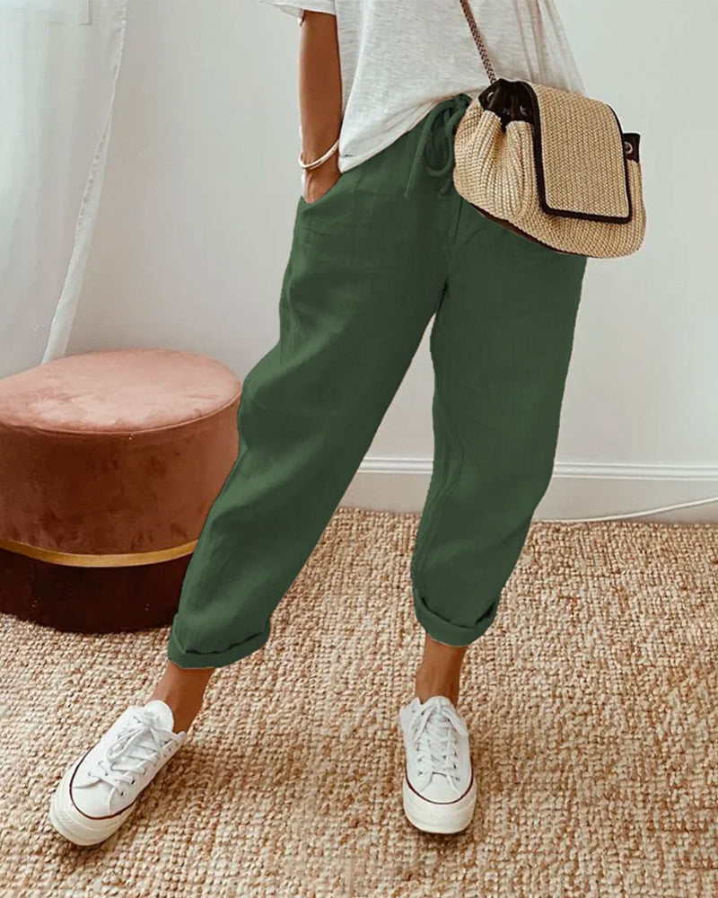 W&W Mode | Hose Aus Baumwolle Und Leinen