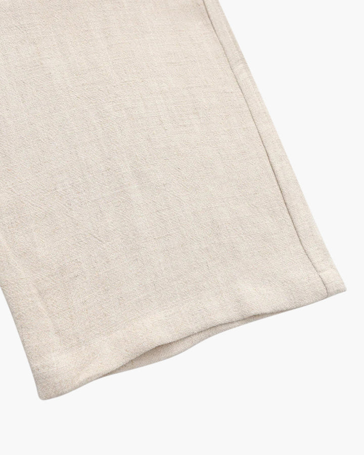 W&W Mode | Leichte Slim Fit Herren Sommer Leinenhose Mit Kordelzug