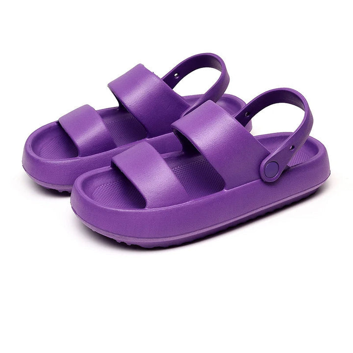 W&W Mode - Orthopädische Sandalen | Comfort Plus Pantoletten mit Doppelriemen | Gepolsterte, lässige Slip-On-Sandalen