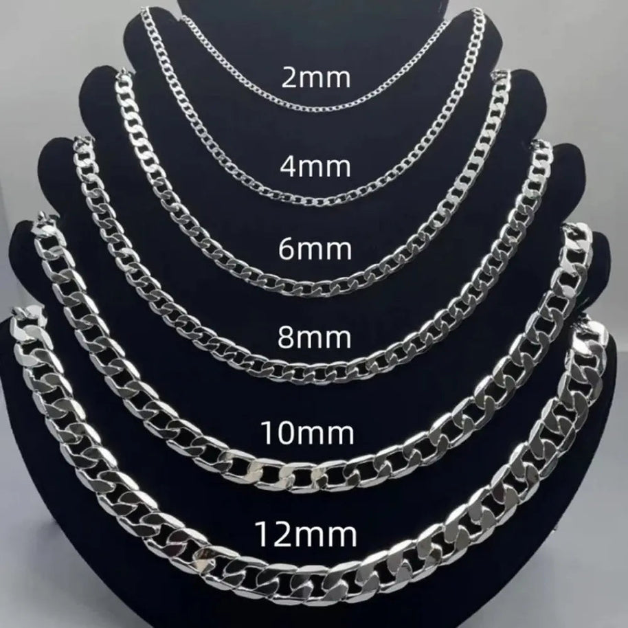 WW | 925 Sterling Silber Gesicht Kette