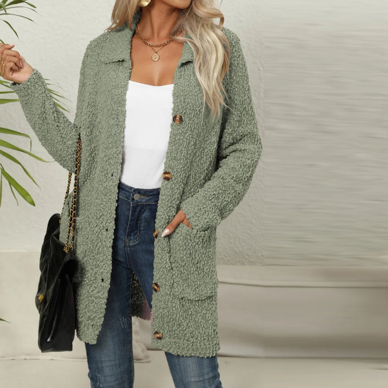 WW | Lässiger Einfarbiger Cardigan