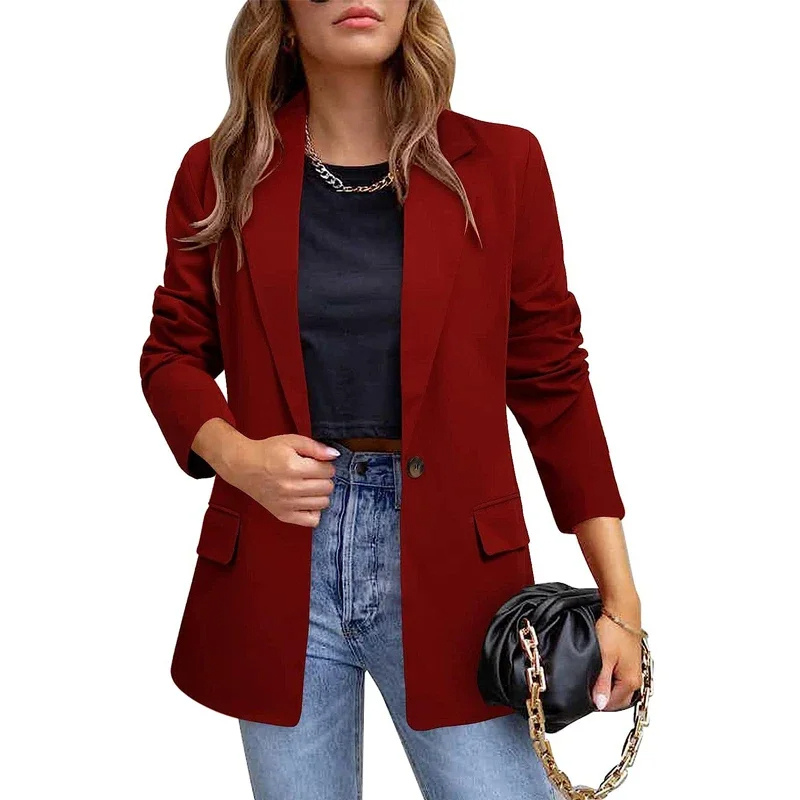 W&W Mode | Langer Damenblazer mit Klappentaschen und Tailliertem Schnitt