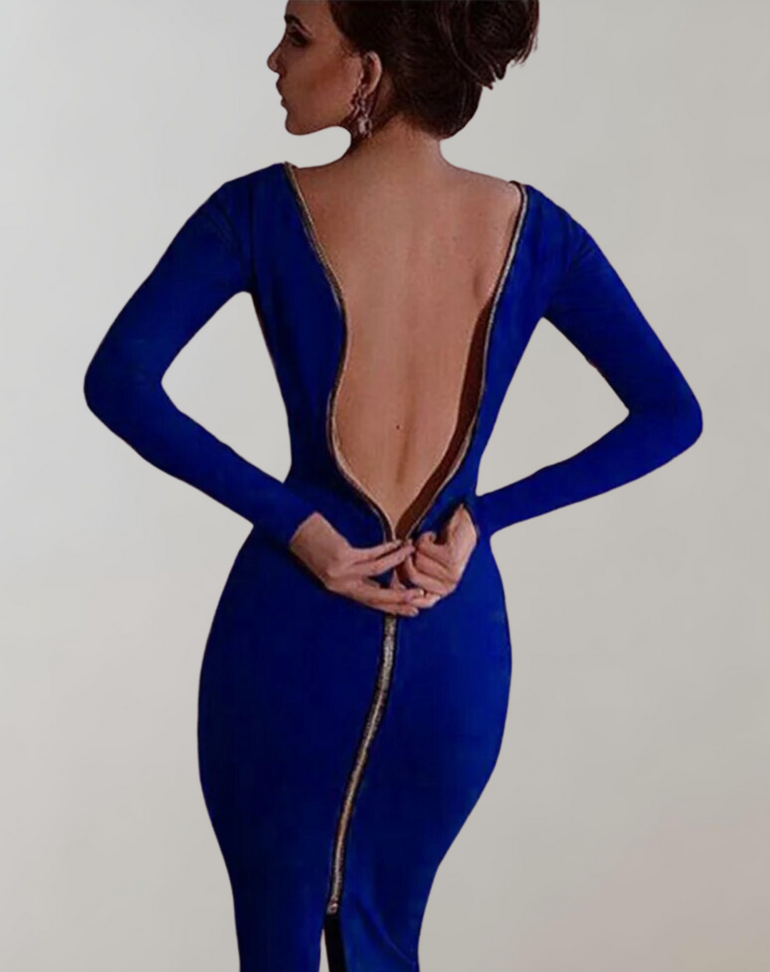 W&W Mode - Langärmliges Kleid mit Rückenreißverschluss