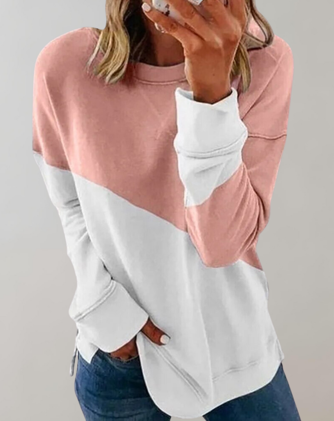 W&W Mode - O-Ausschnitt -Sweatshirt für Frauen