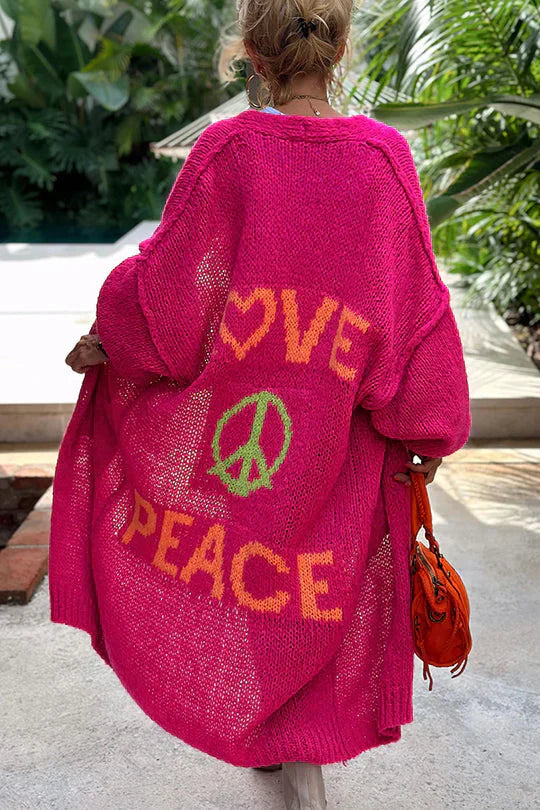 WW | PEACE MODISCHE STRICKJACKE