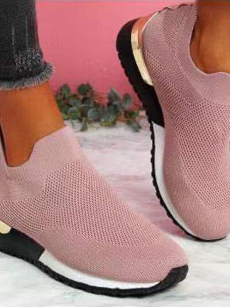 WW | Slip On Sneakers Atmungsaktives Strickmesh Stoßdämpfende Sohle Komfort Fit