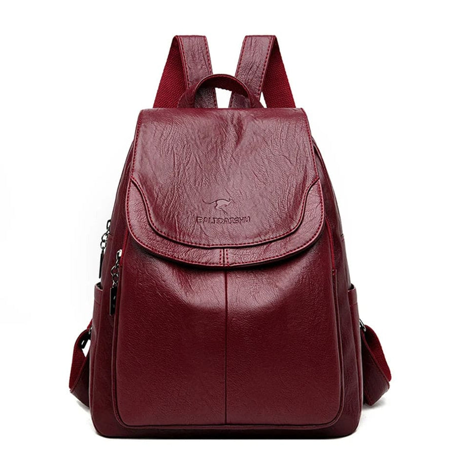 WW | Diebstahlsicherer Lederrucksack Für Stilvolle Frauen