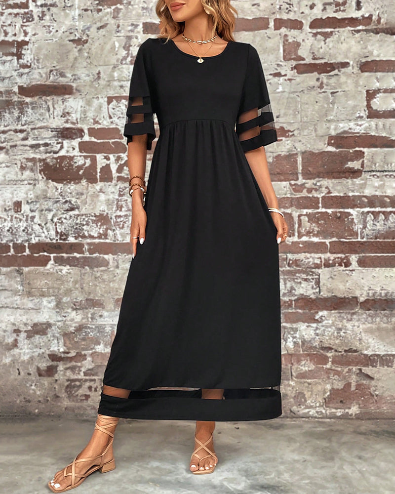 W&W Mode | Elegantes Kleid mit Rundhalsausschnitt