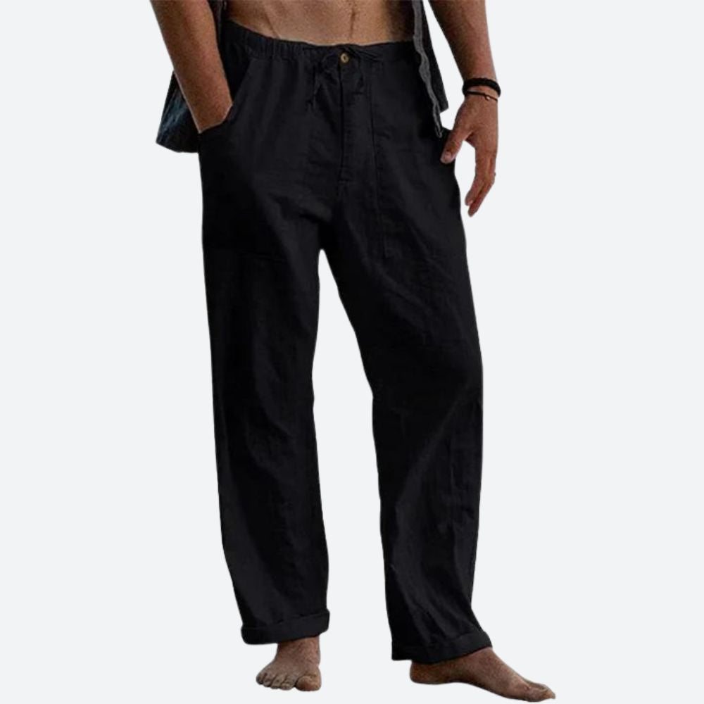 WW | Herren Lässig Leinenhose Ideale Sommerhose Für Männer