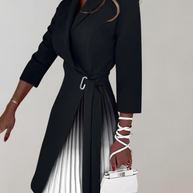 WW - Damen Kleid Druck gekerbt