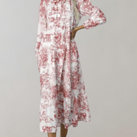WW - Neue Langarm Frauen Midi-Kleid