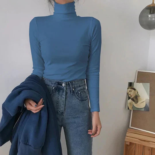Rollkragenpullover mit langen Ärmeln