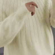 Flauschiger Kaschmirmischung gestrickter Pullover