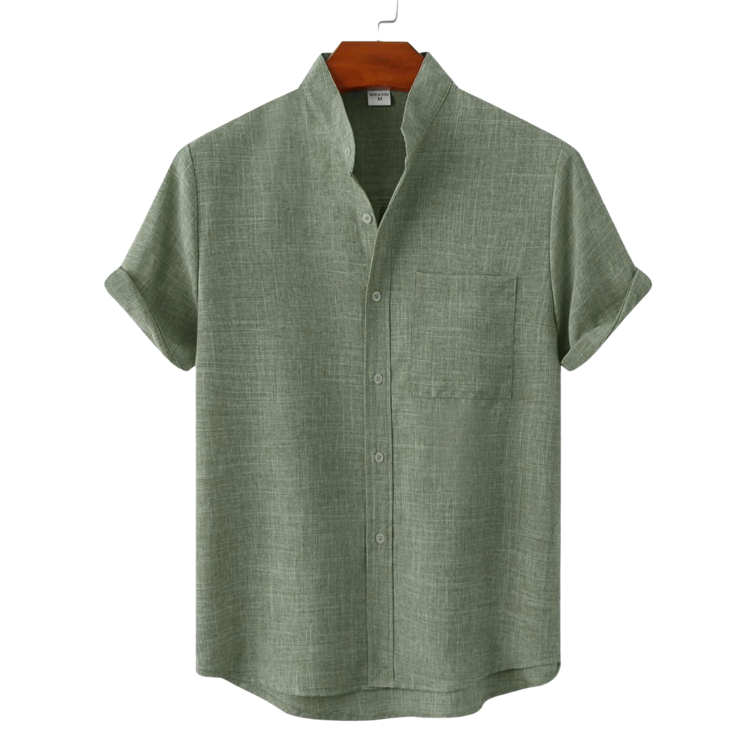 WW Leinen T-Shirt - Boho - Einfarbig Schmale Passform
